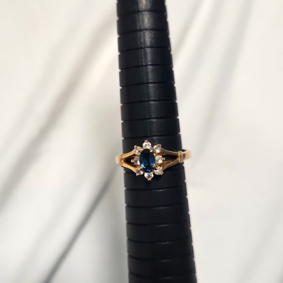 Gold plated Saphire with Rinestones 8 - Picture 3 of 7